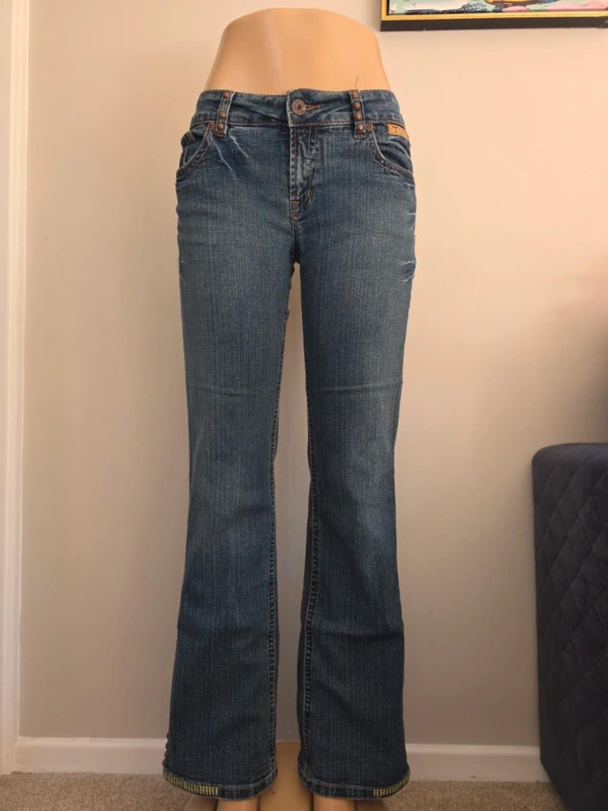 Cowgirl Tuff Co. Low Rise Bootcut Vintage Y2K Jeans UK Size 10