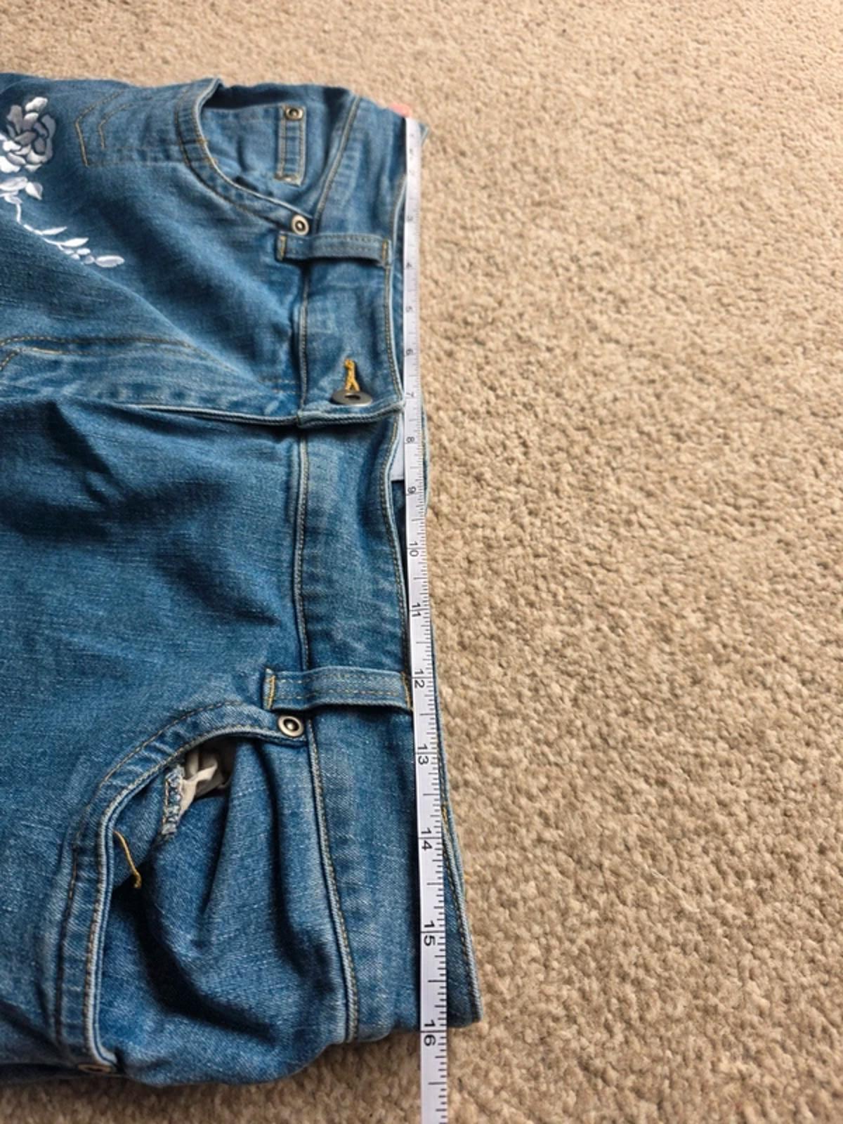 Vintage Y2K Together Mid Rise Embroidered Bootcut Jeans UK Size 12