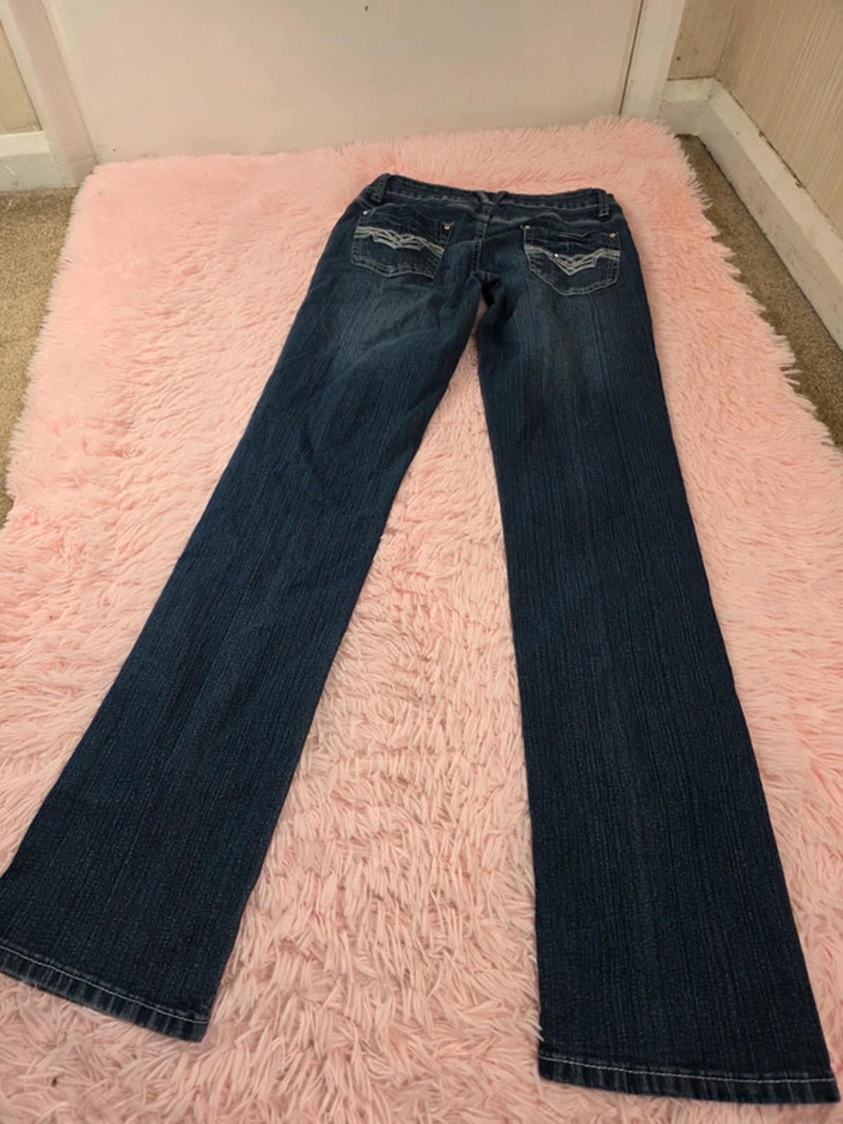 Y2K Give Me 5ive Super Low Rise Bootcut Jeans UK Size 8