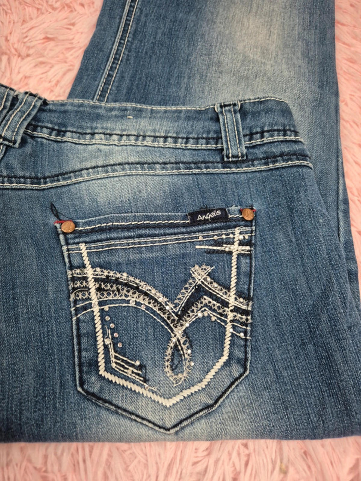 Vintage Y2K Angels Mid Rise Bootcut Jeans UK size 14