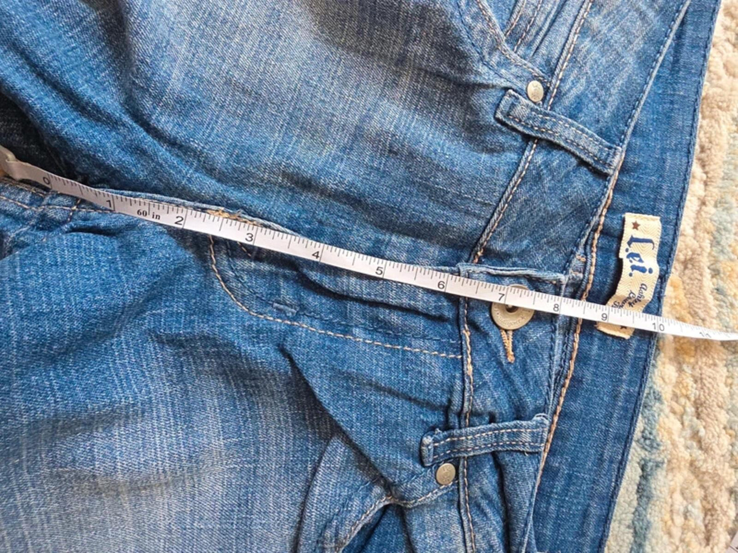 L.e.i Low Rise Relaxed Bootcut Vintage Y2K Jeans UK Size 8/10 Tall