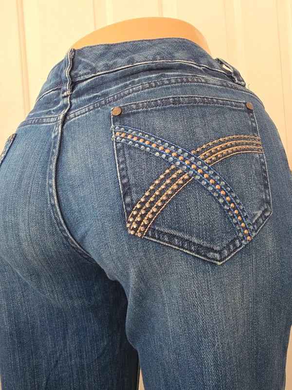 ANA Modern Fit Mid Rise Loose Straight Vintage Y2K Jeans UK Size 14 Tall