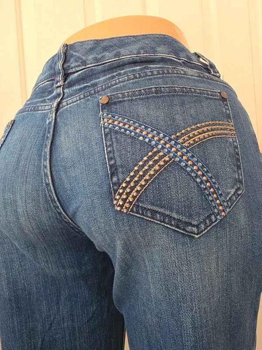 ANA Modern Fit Mid Rise Loose Straight Vintage Y2K Jeans UK Size 14 Tall