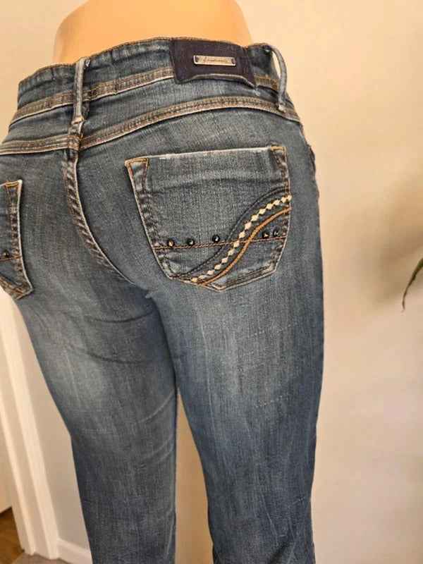 Vintage Y2K Stradivarius Low Rise Skinny Jeans UK Size 10/12