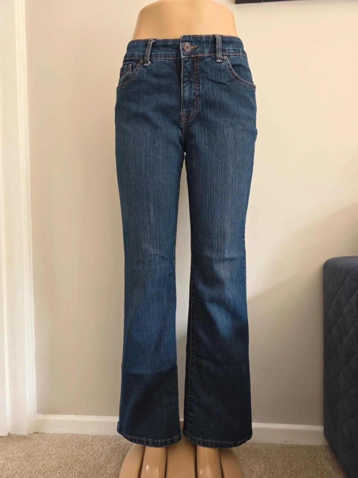 Nine West Vintage Y2K Mid Rise Wide Leg Bootcut Jeans UK Size 10
