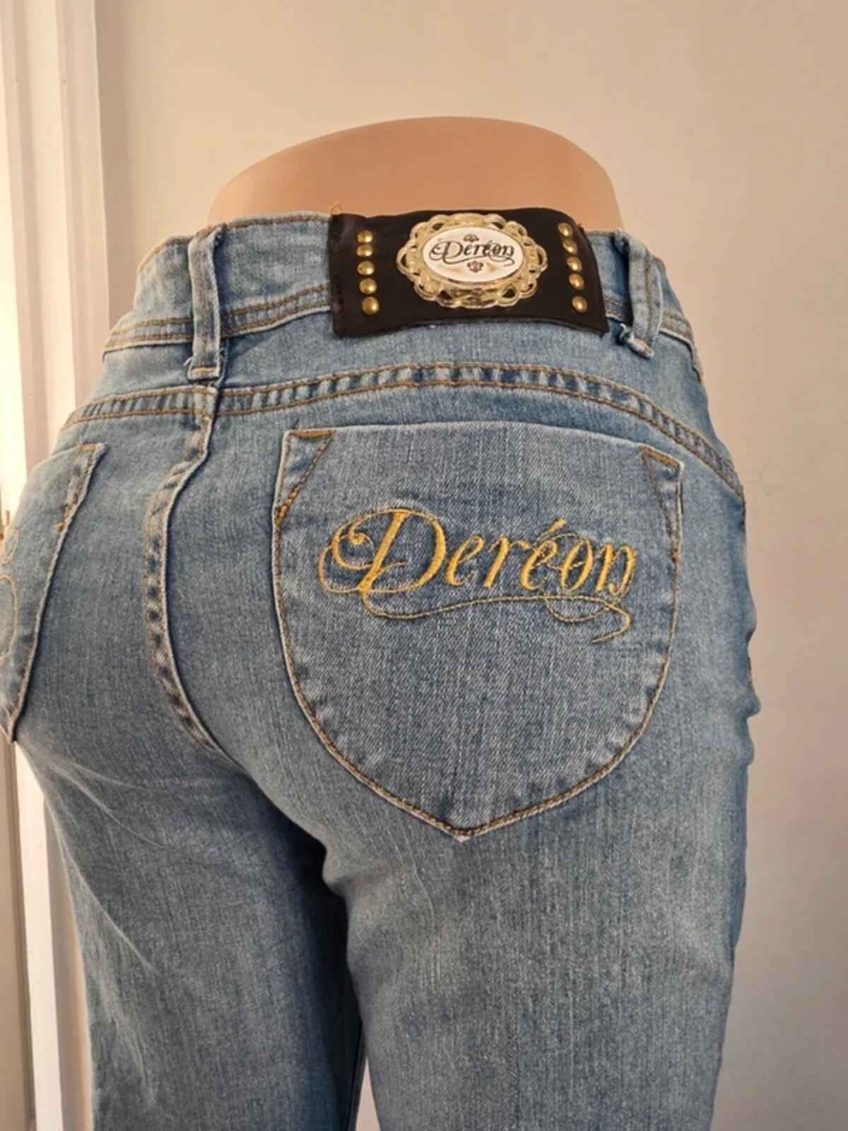 Dereon Low Rise Straight Leg Vintage Y2K Jeans UK Size 10