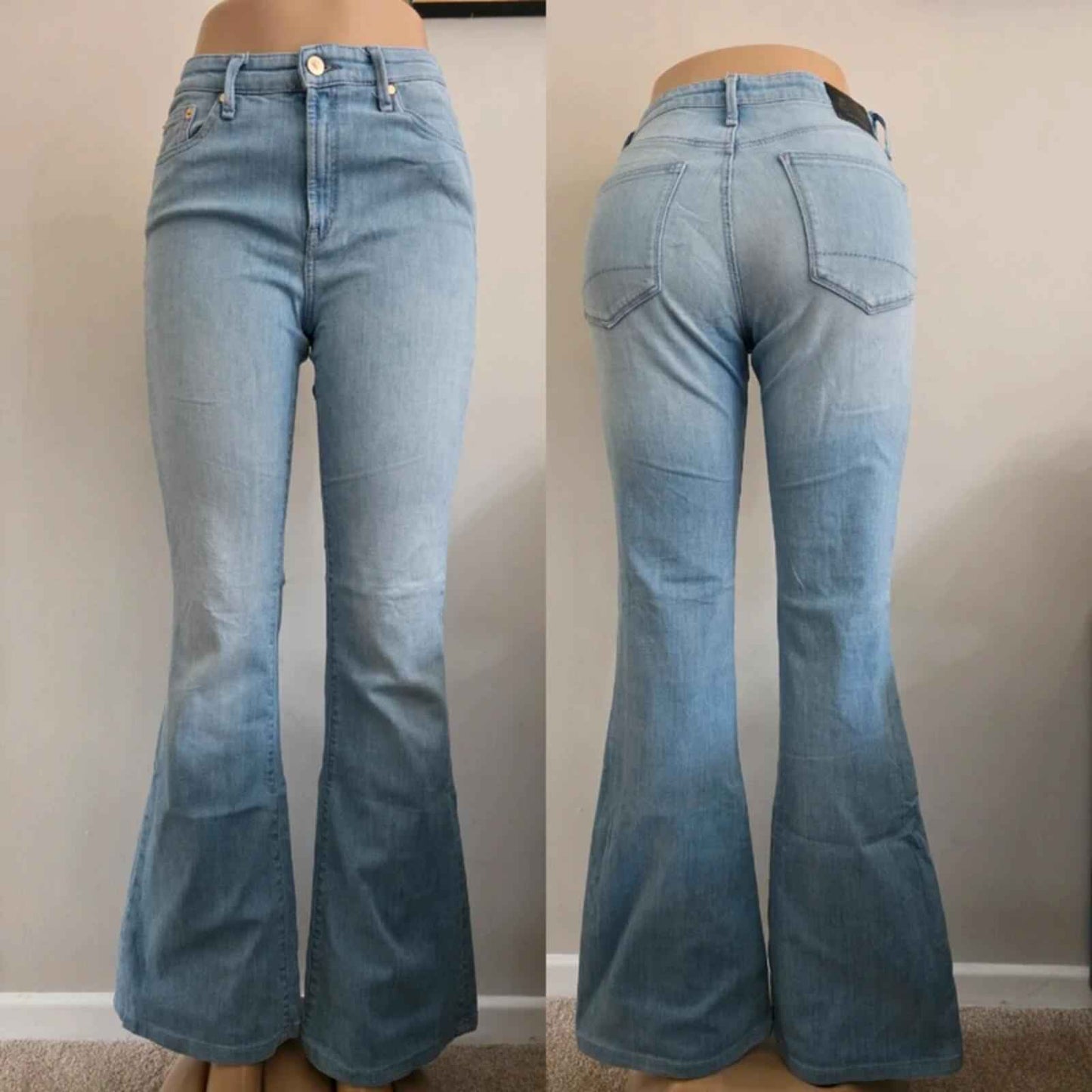 Denham High Rise Flared Jeans UK Size 8