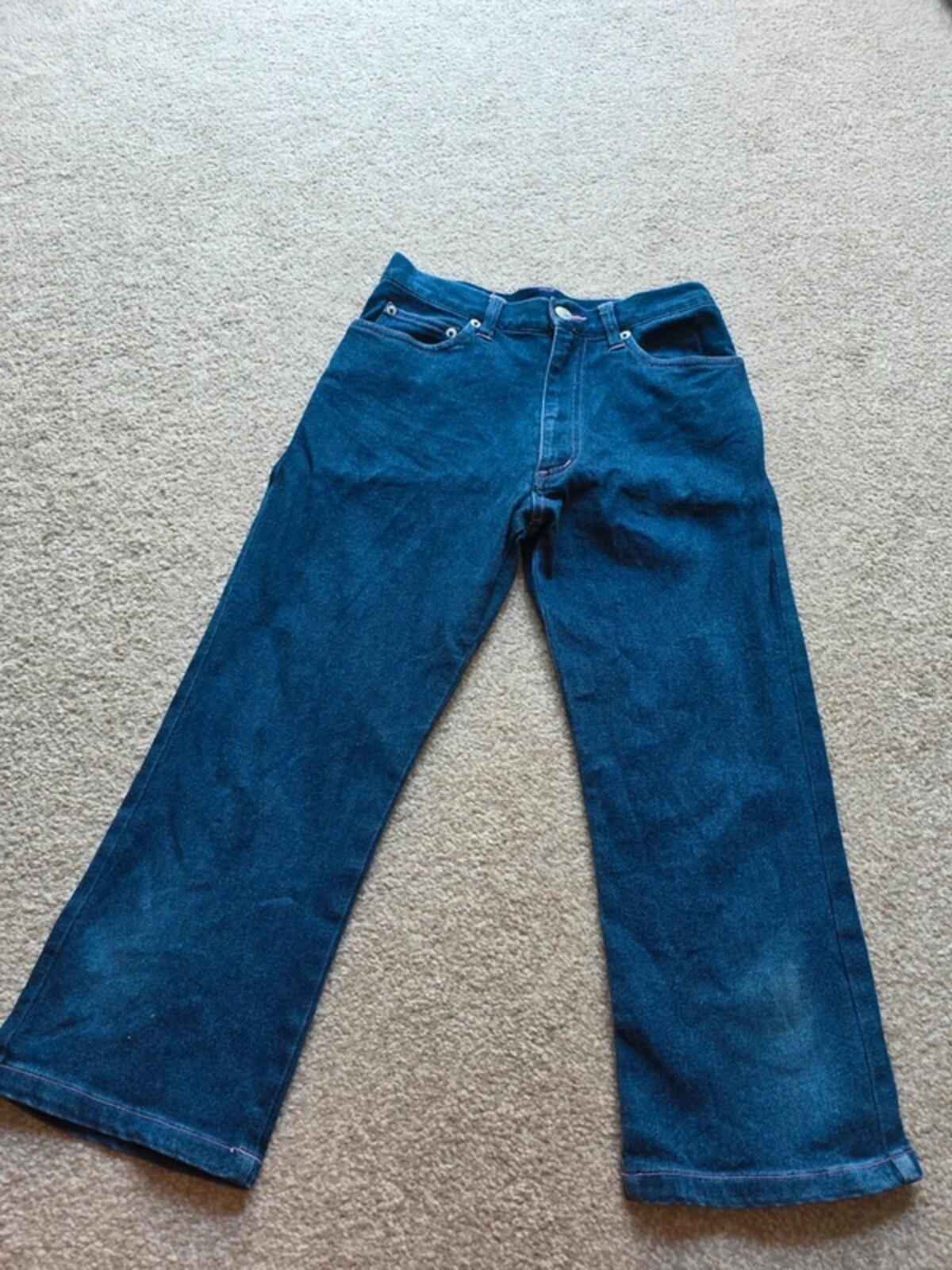 Vintage Y2K High Rise Cropped Jeans UK Size 4