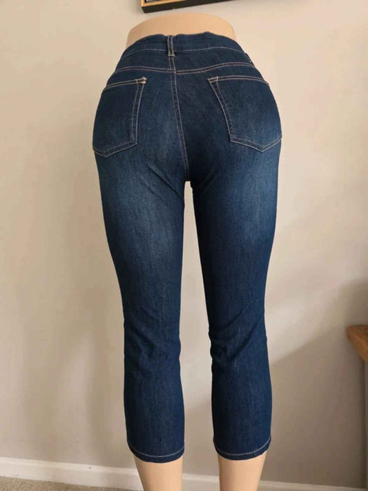 Jack Mid Rise Capri Jeans UK Size 8
