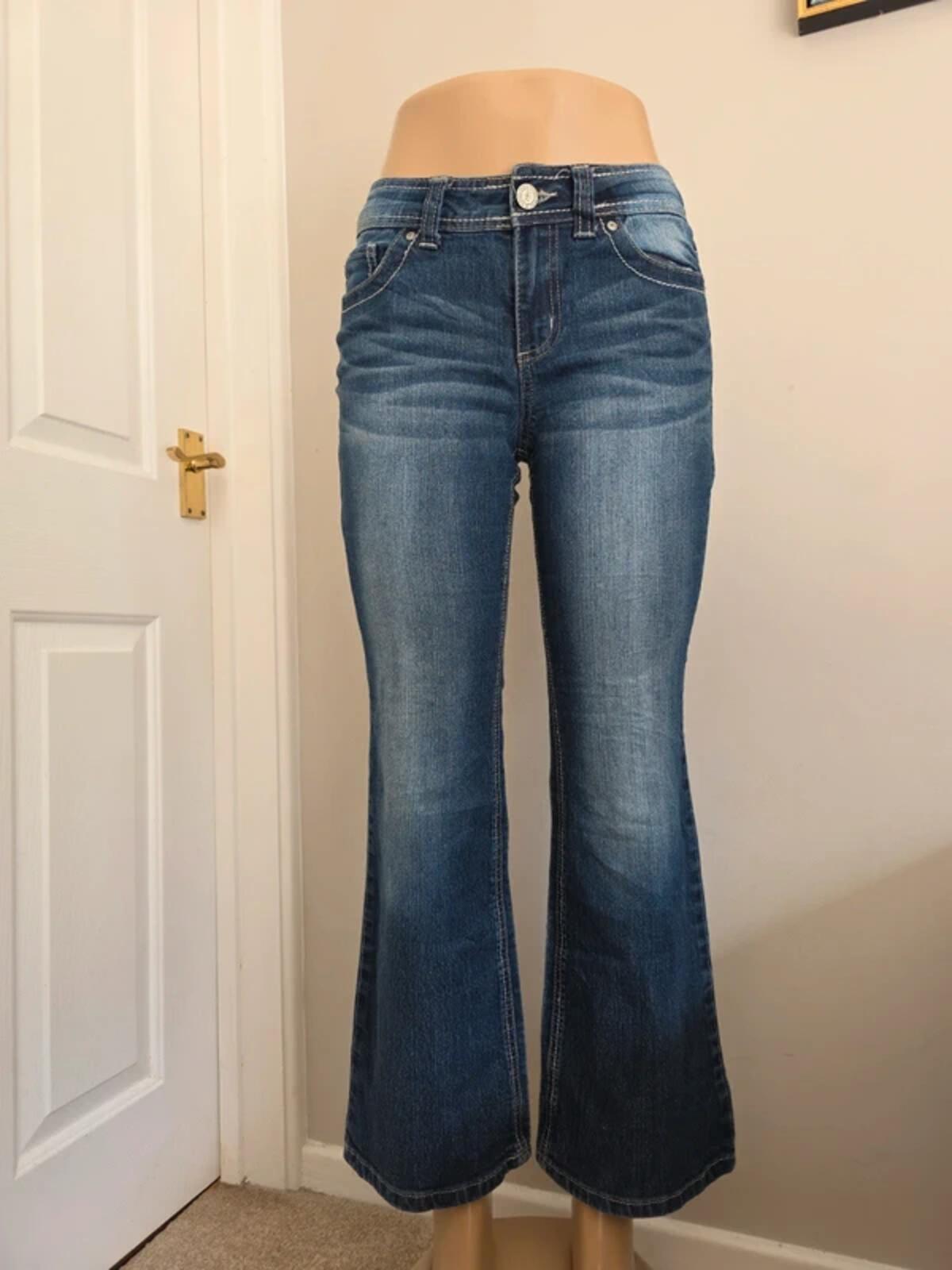 Lei Sophia Mid Rise Flared Vintage Y2K Jeans UK Size 10 Petite