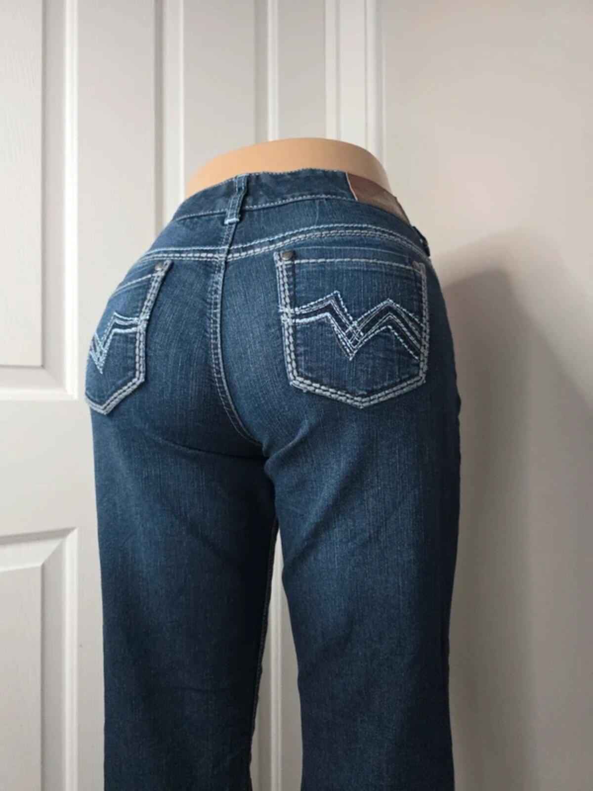 Maurices Mid Rise Wide Bootcut Jeans UK Size 10/12 Vintage Y2K