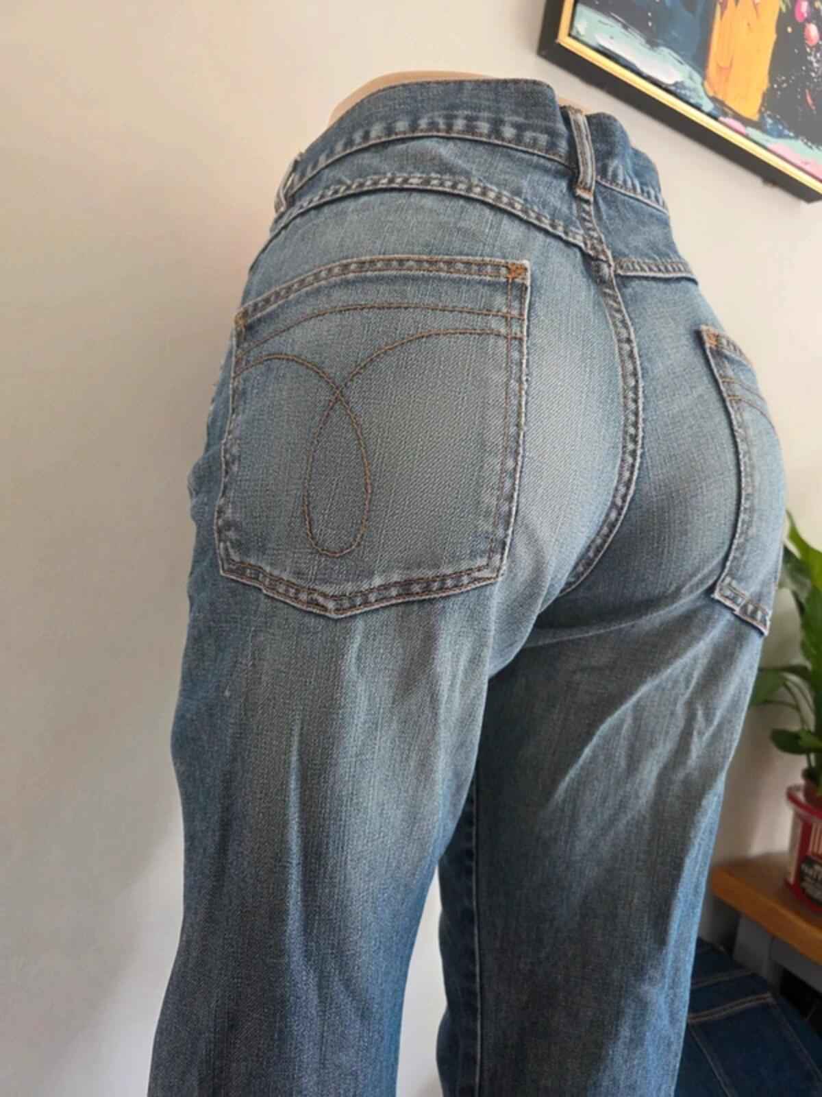 Vintage Y2K Calvin Klein High Rise Baggy Jeans UK Size 12/14