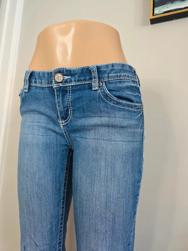 Maurices Low Rise Baby Bootcut Vintage Y2K Jeans UK Size 8