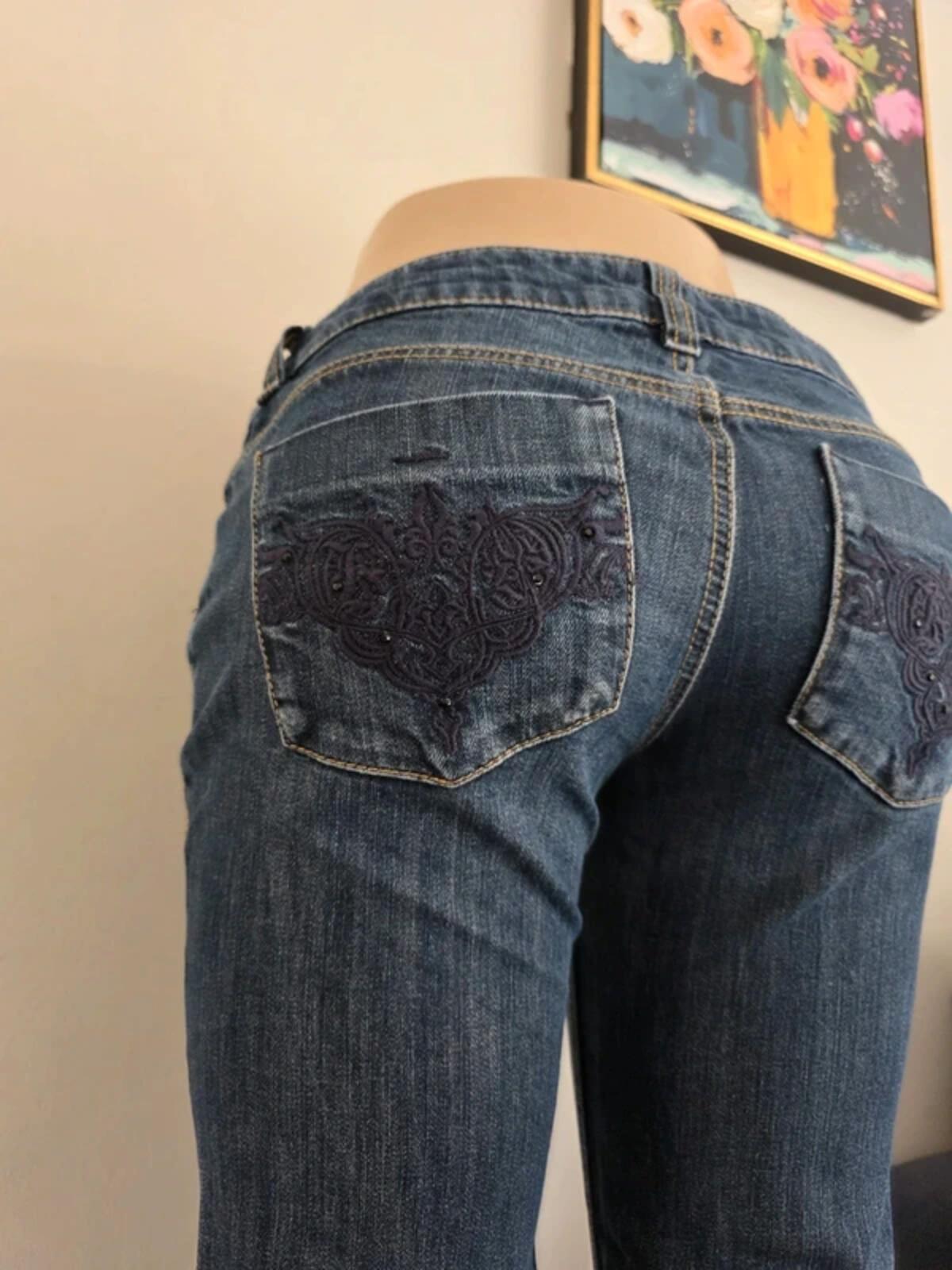 EDC By Esprit Ultra Low Rise Cropped Jeans UK Size 10