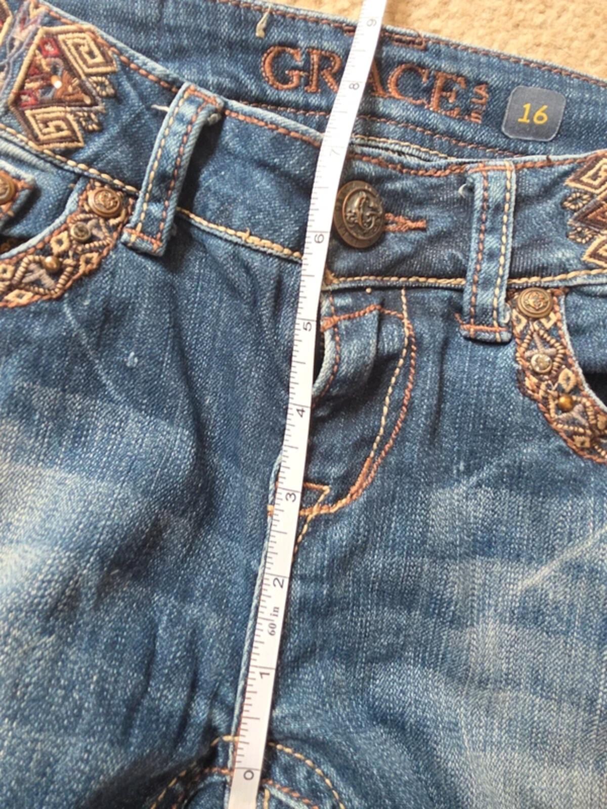 Grace in LA Ultra Low Rise Bootcut Vintage Y2K Jeans UK Size 4/6