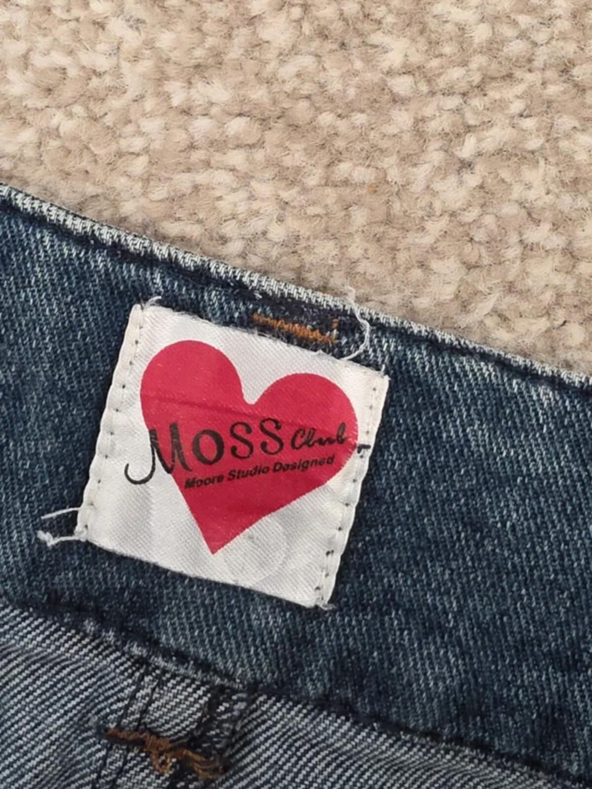 Moss Club Low Rise Embroidered Vintage Y2K Jeans UK Size 8