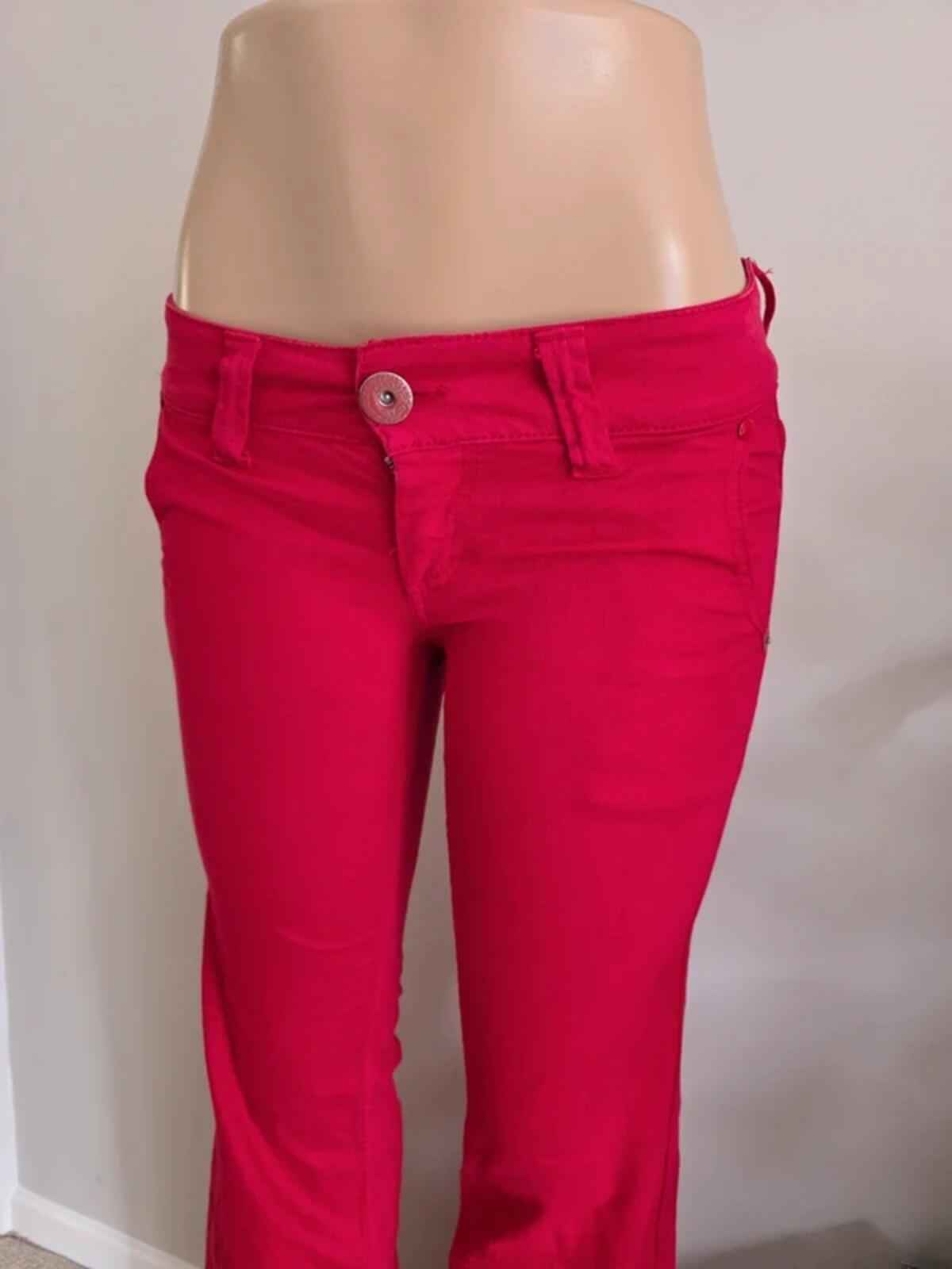 Vintage Y2K Denim Colours Low Rise Wide Leg Jeans UK Size 6 Tall