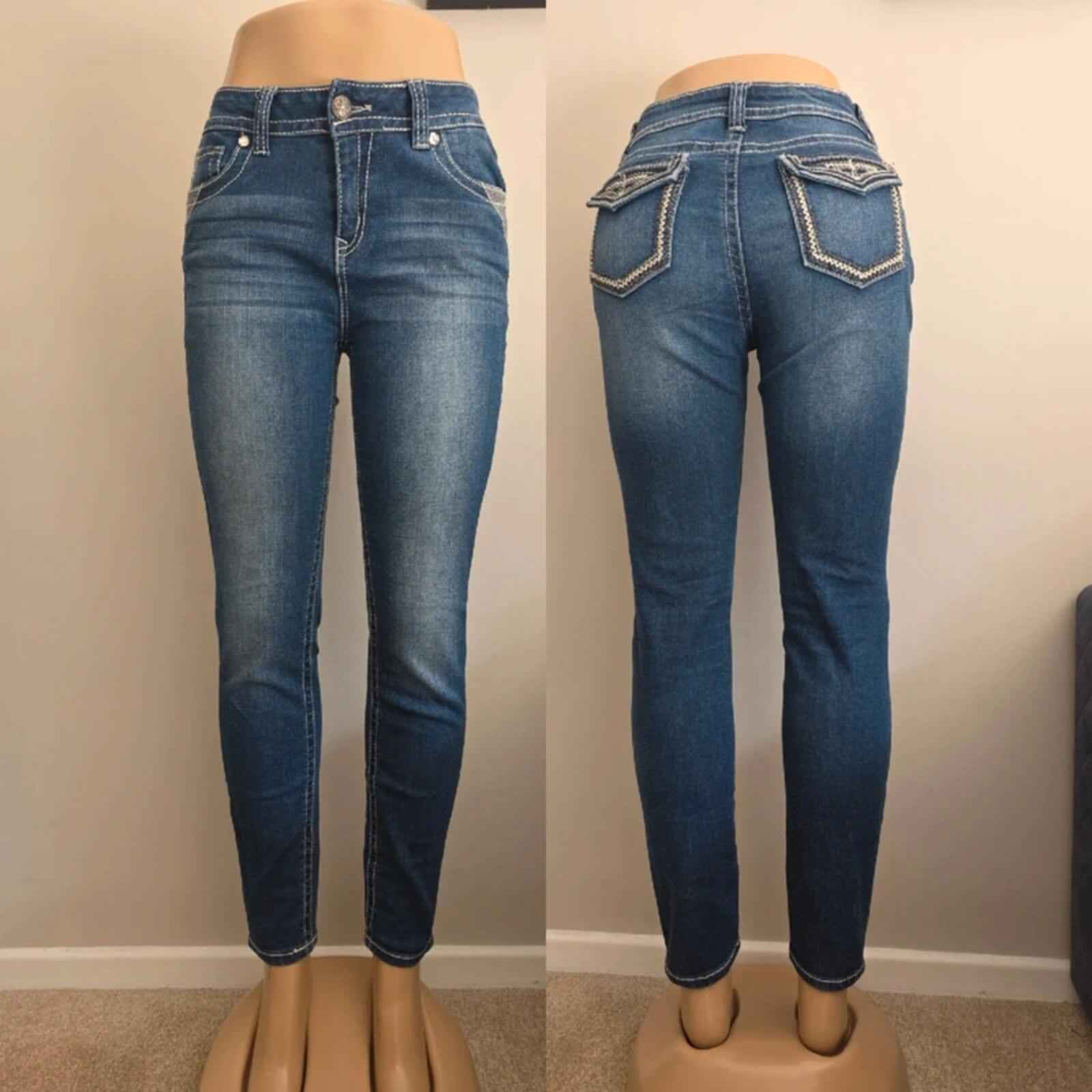 Vanilla Star Mid Rise Skinny Vintage Y2K Jeans UK Size 10 Petite