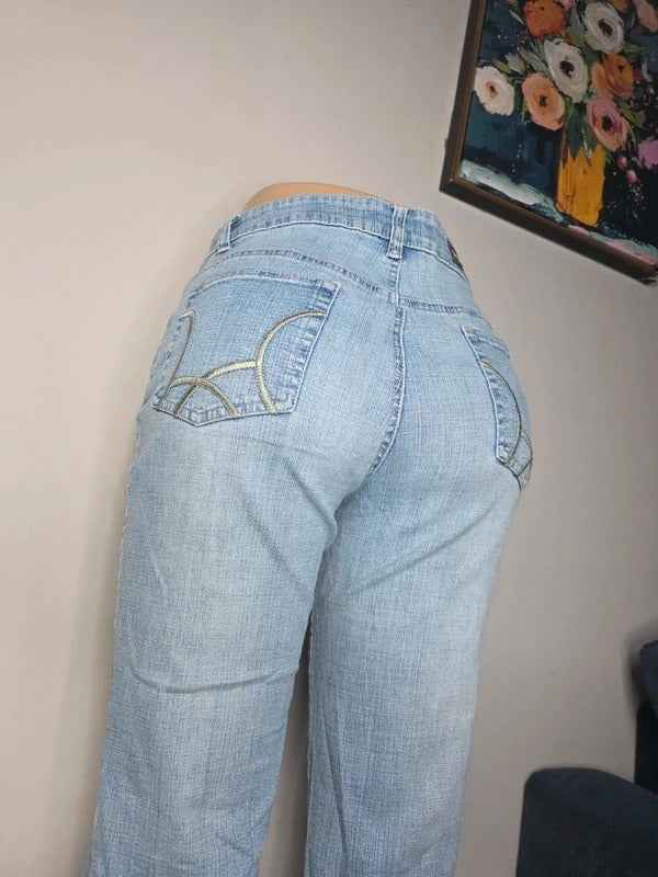 Sergent Pepper Mid Rise Flared Y2K Jeans UK Size 10