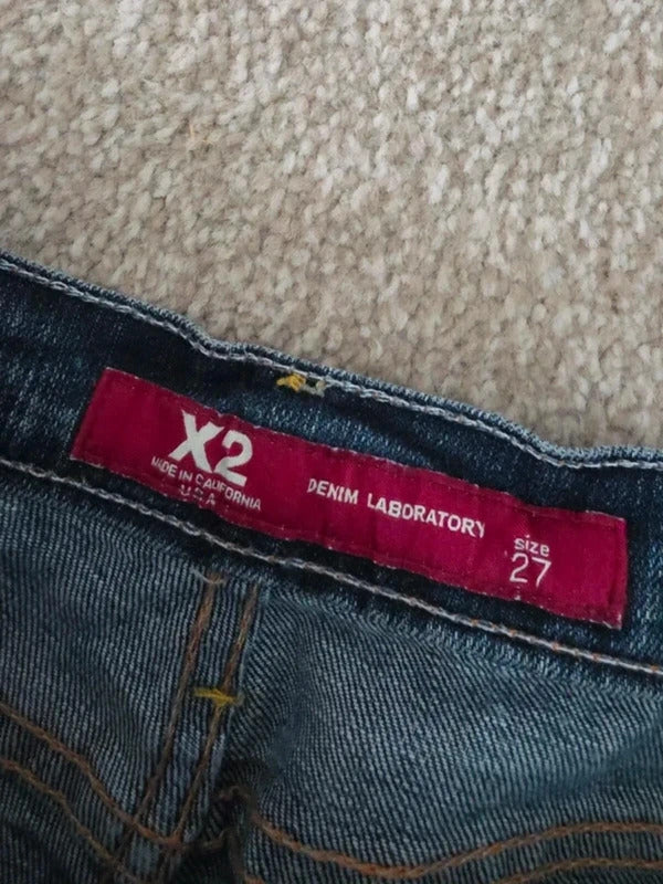 X2 Low Rise Bootcut Vintage Y2K Jeans UK Size 6/8