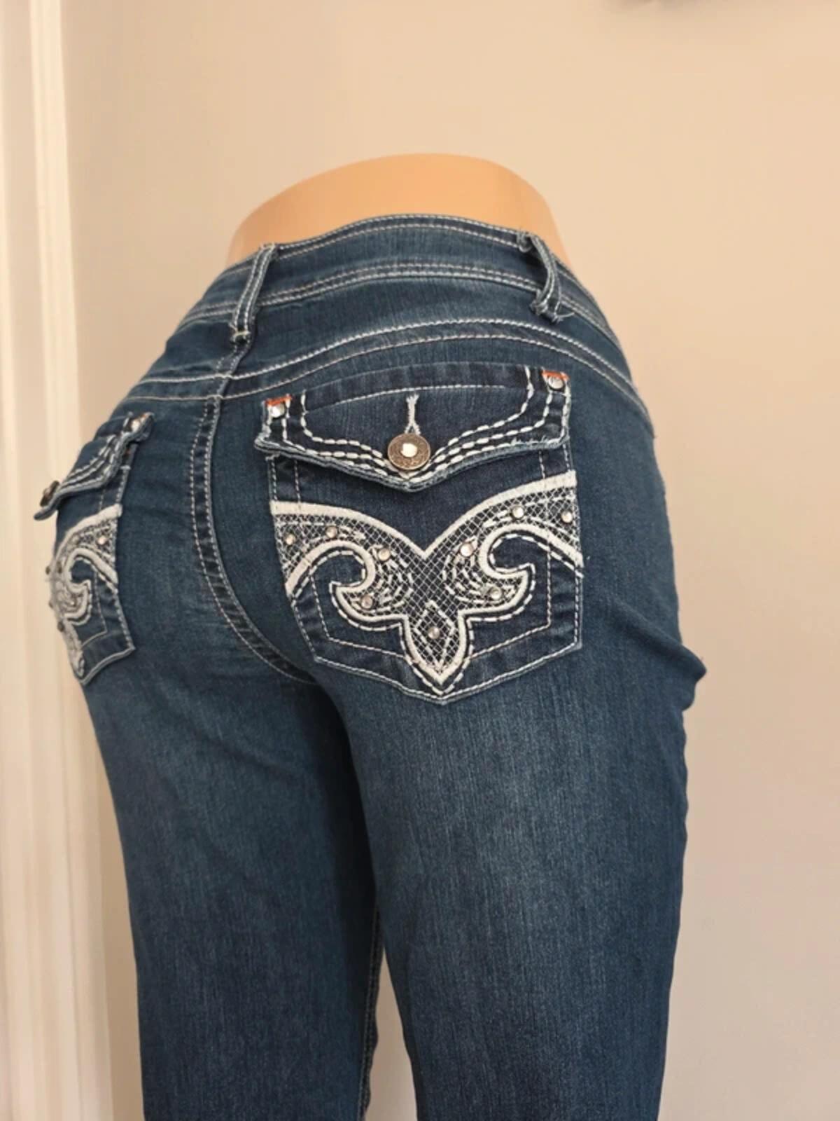 Natural Reflections Mid Rise Bootcut Vintage Y2K Jeans UK Size 12