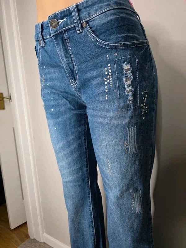 Vintage Y2K Sheego Mid Rise Bootcut Jeans UK Size 12