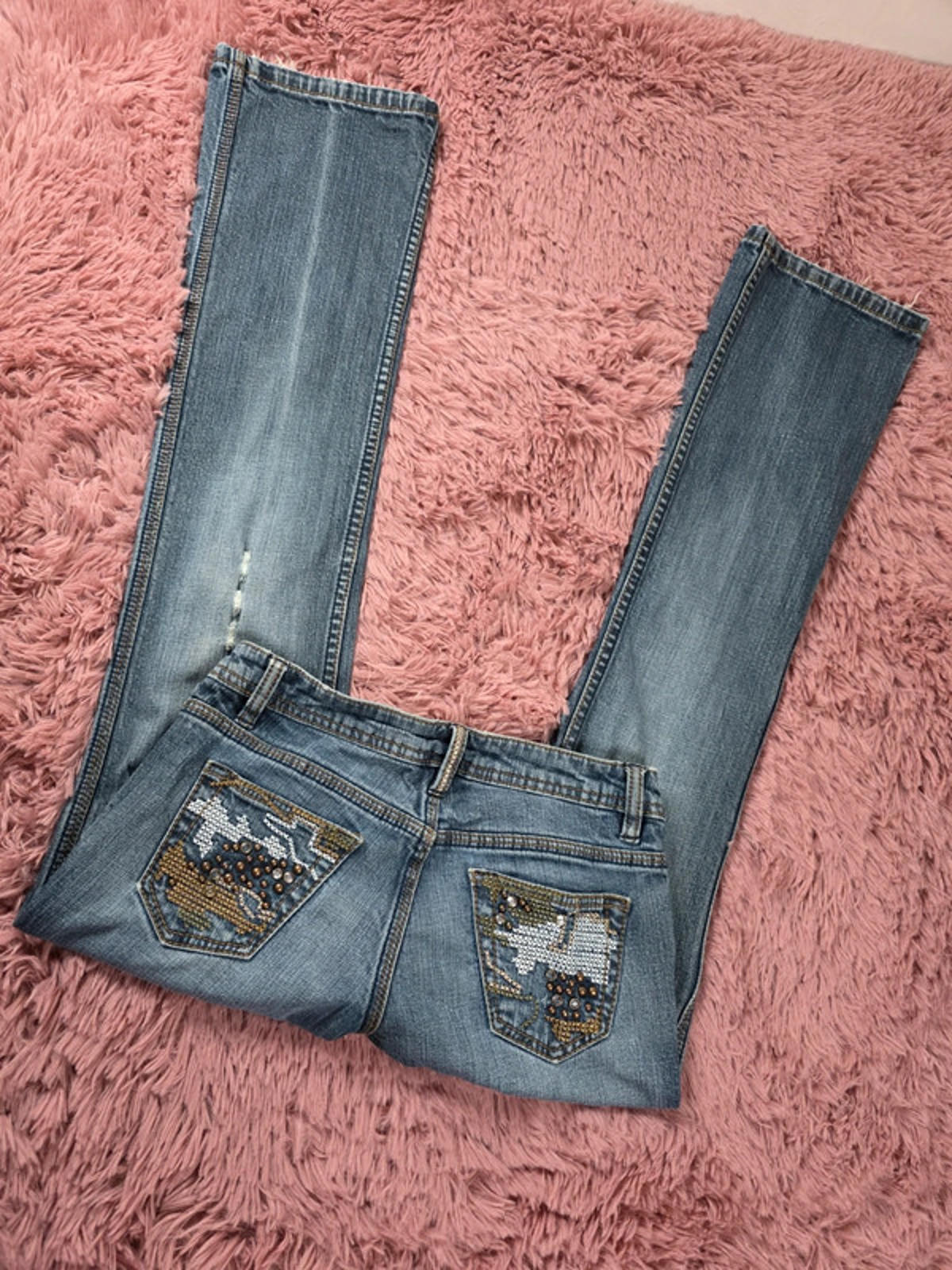 Vintage Y2K XXI Super Low Rise Bootcut Jeans UK size 8