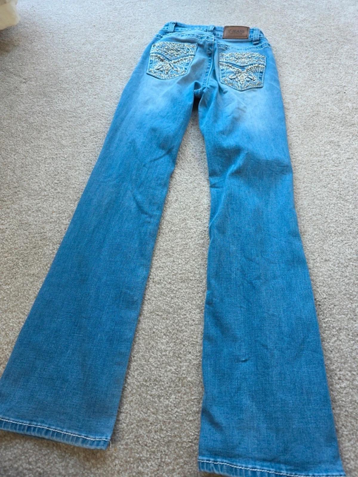 Vintage Y2K Y Jeans Los Angeles Low Rise Bootcut Jeans UK Size 4