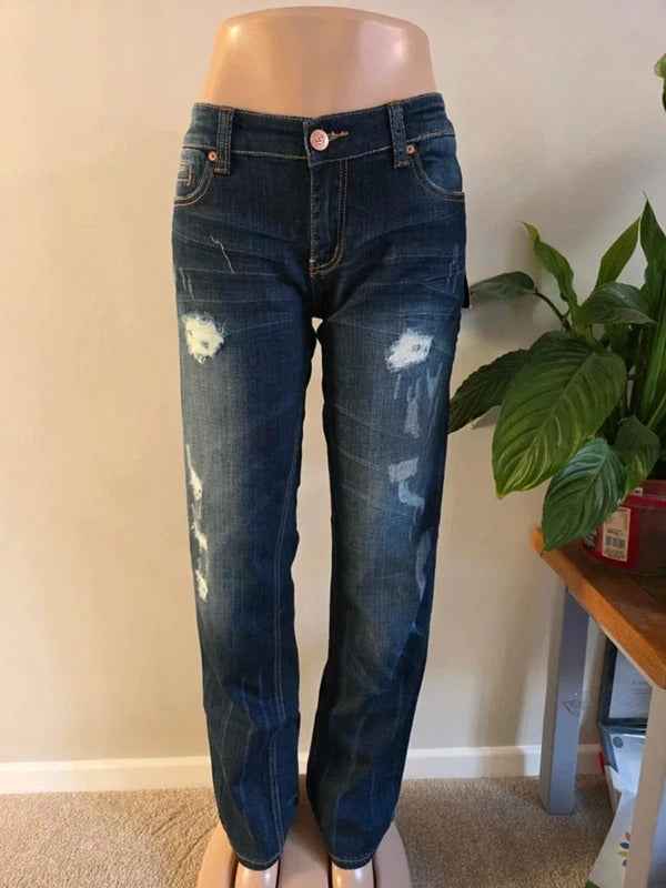 Vintage Y2K Seven7 Low Rise Slim Straight Jeans UK Size 12/14
