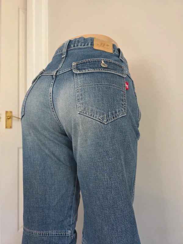 JP High Rise Baggy Wide Leg Vintage Y2K Jeans UK Size 12 Tall