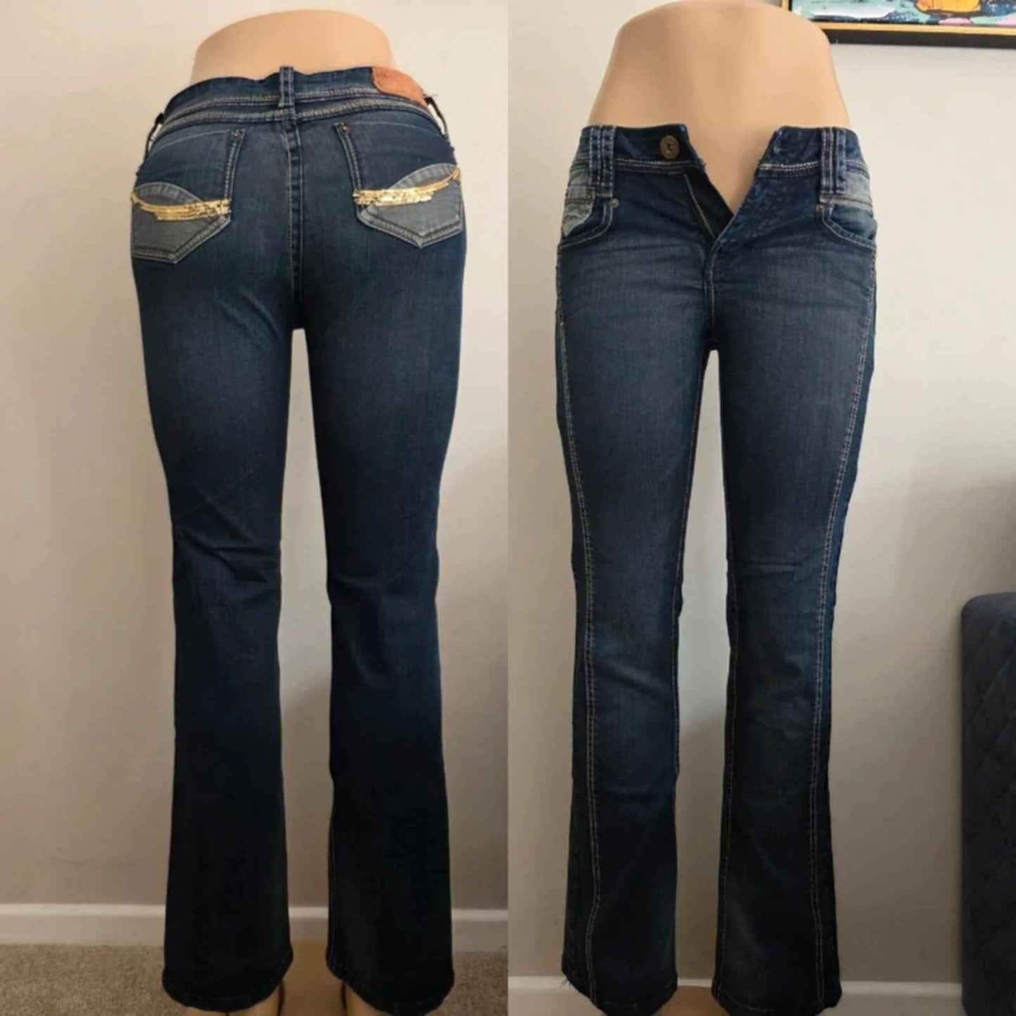 Vintage Y2K Toysair Too Mid Rise Slim Bootcut Jeans UK Size 4/6