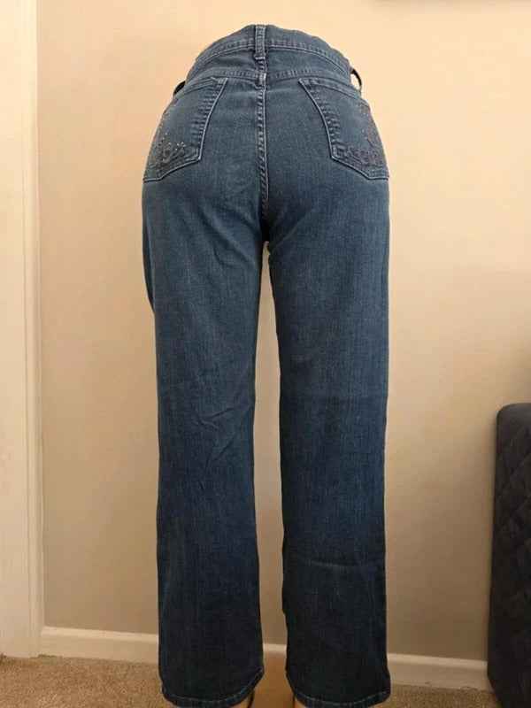 Lee High Rise Straight Baggy Jeans UK Size 14