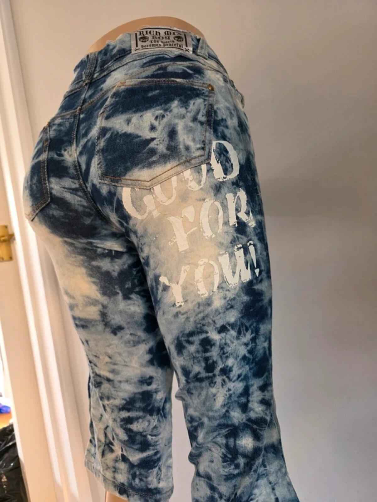 Vintage Y2K Rich Mix Boy High Rise Cropped Jeans UK Size 6/8