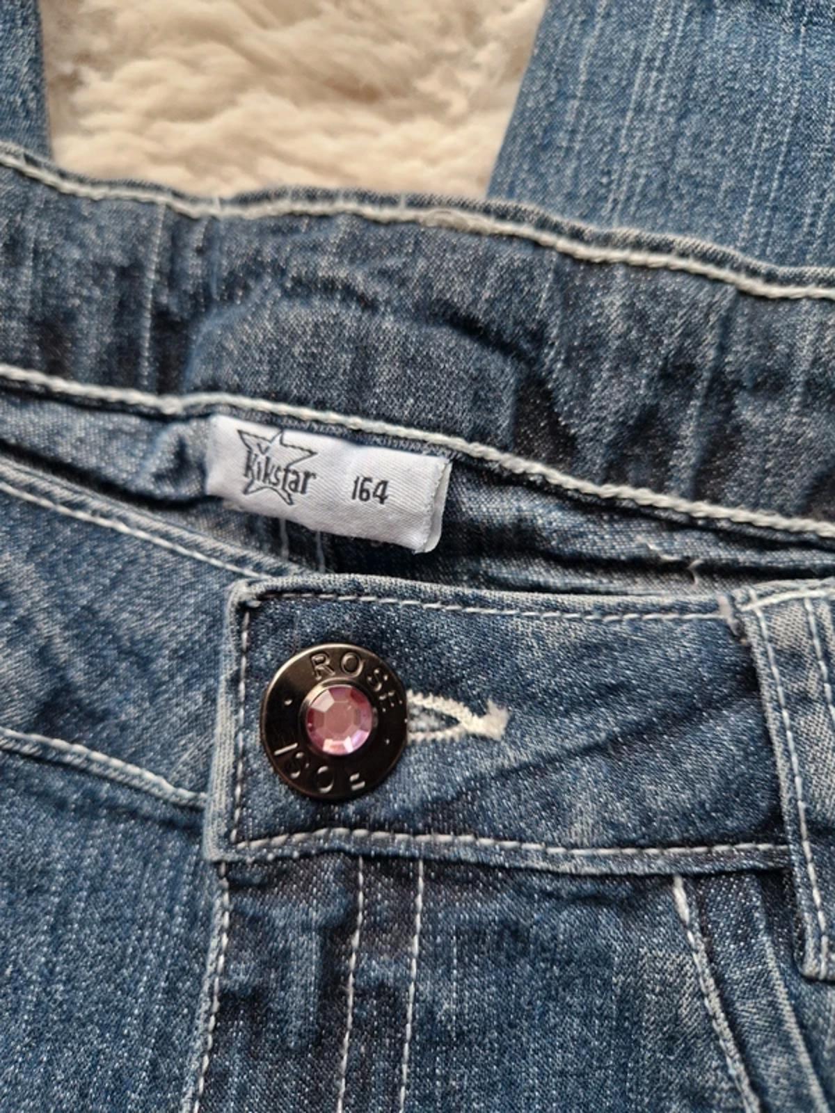 Y2K "Kikstar" Mid Rise Bootcut Petite Pink Detail Festival Grunge Denim UK 10