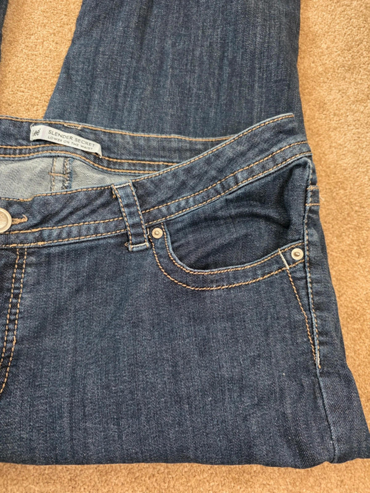 Vintage Y2K Lee Slender Secret Mid Rise Bootcut Jeans UK Size 20