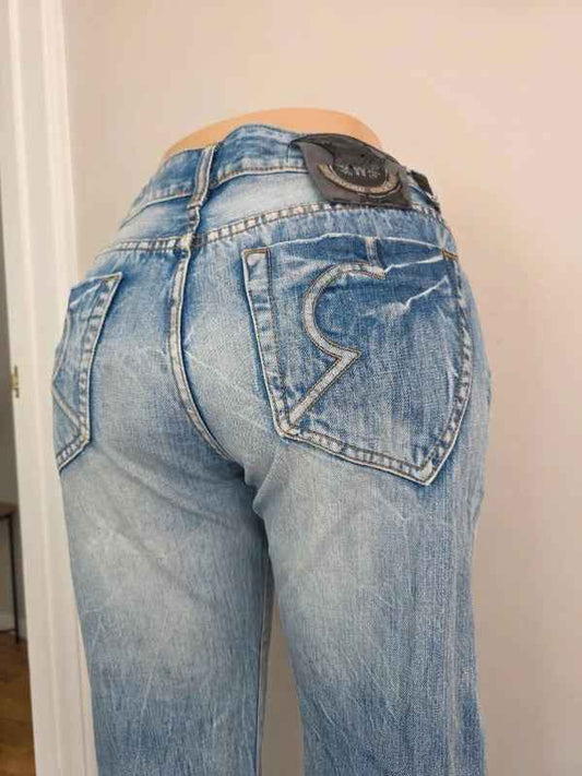 Warren Webber Mid Rise Straight Leg Tall Jeans UK Size 12/14