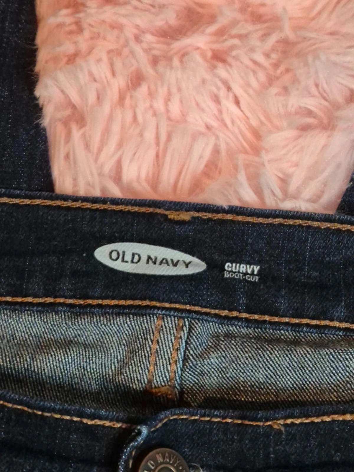 Vintage Y2K Old Navy Curvy Bootcut Jeans Mid Rise UK 14 Tall