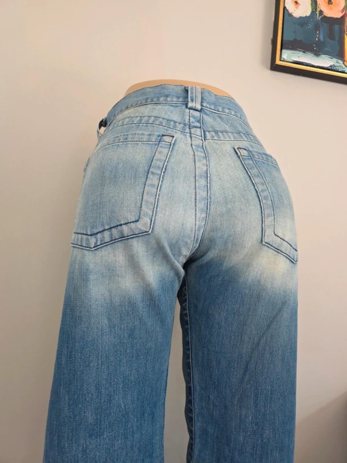 Diesel High Rise Wide Leg Vintage Y2K Jeans UK Size 12/14 Tall