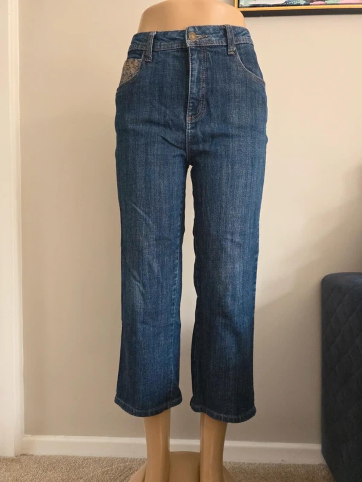 Penmans Vintage Y2K High Rise Relaxed Capri Jeans UK Size 10