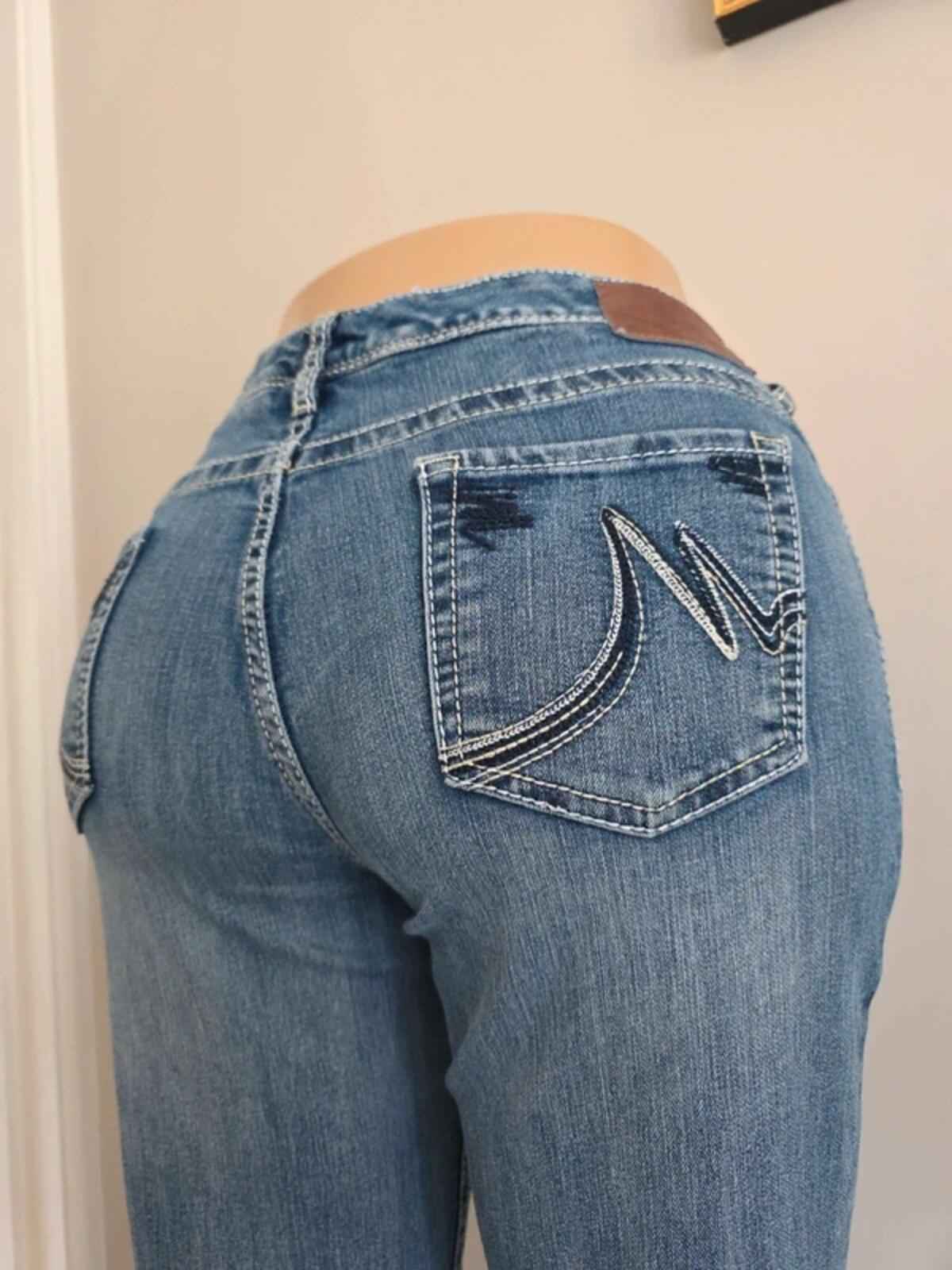 Maurices Mid Rise Baby Bootcut Vintage Y2K Jeans UK Size 14 Tall