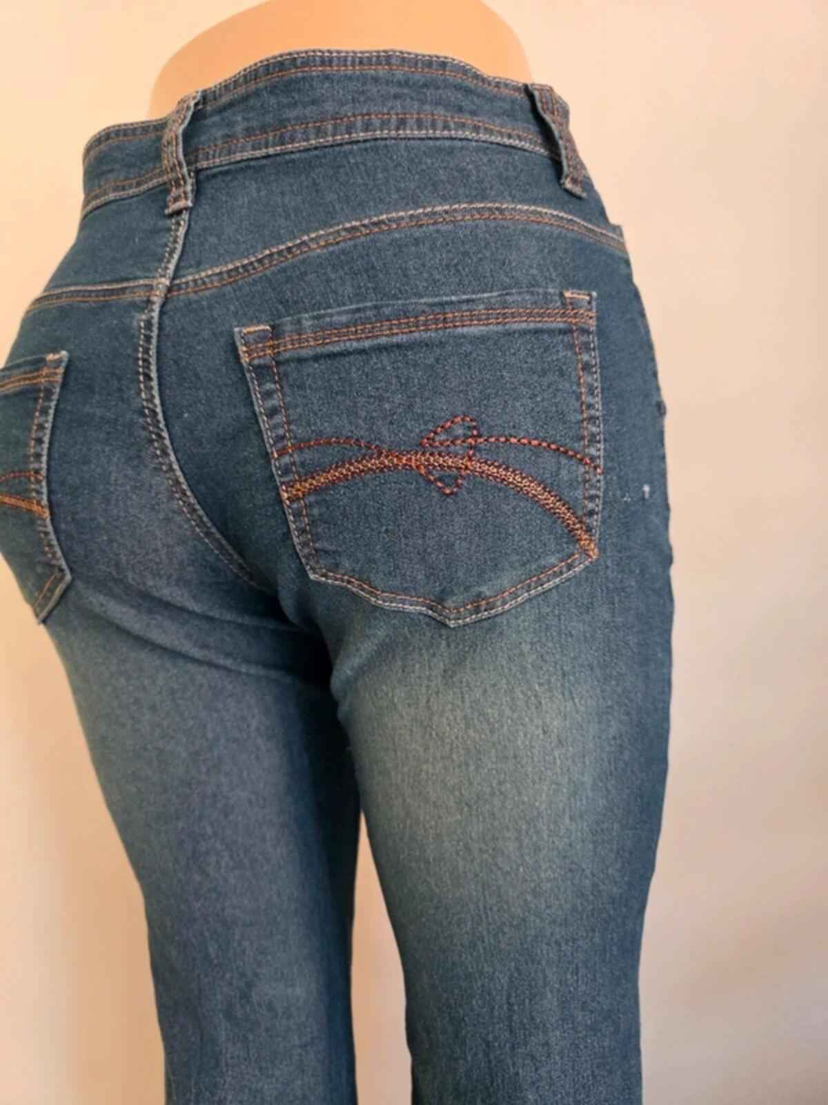 Japanese Capri Jeans Mid Rise UK Size 10 Tall