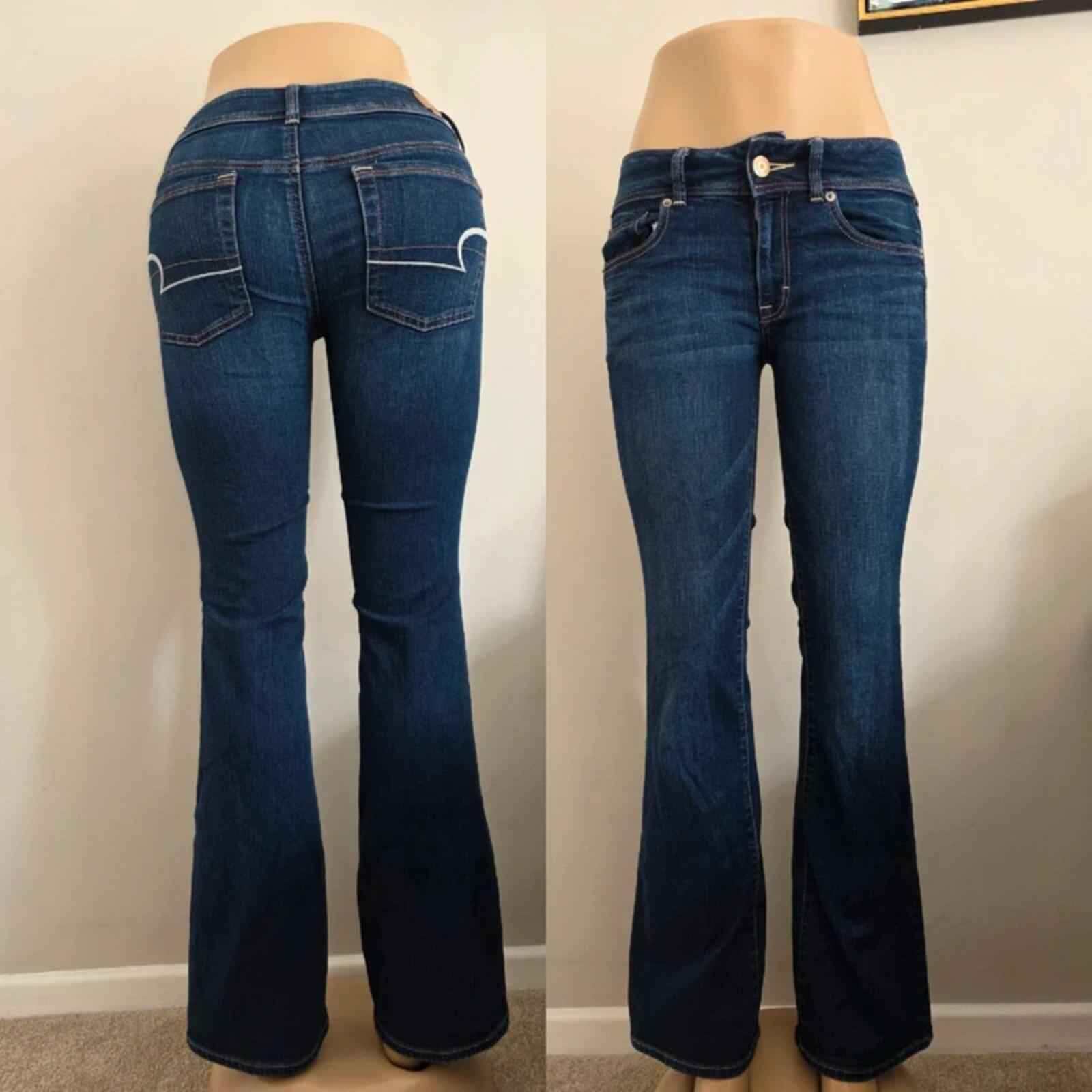 Vintage Y2K American Eagle Low Rise Bootcut Jeans UK Size 8