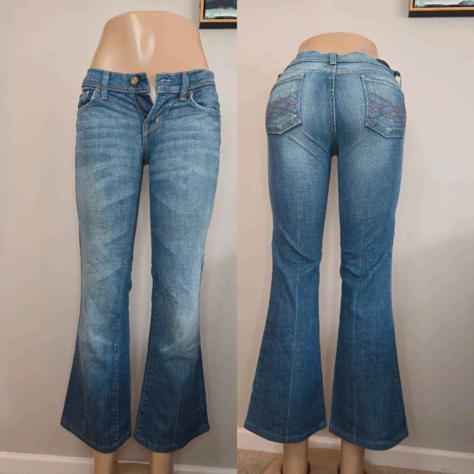 Citizens of Humanity Ultra Low Rise Flared Jeans UK Size 6 Petite