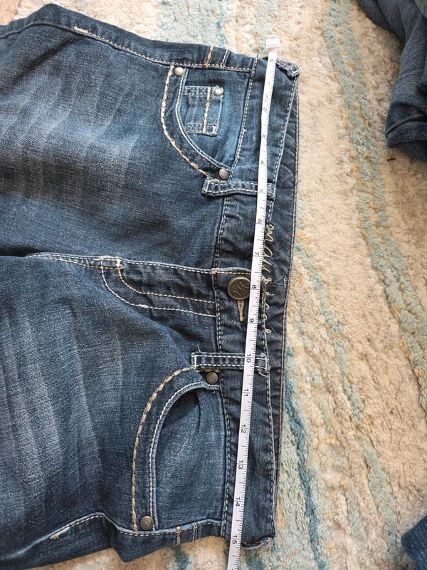 Maurices Low Rise Bootcut Vintage Y2K Jeans UK Size 6/8 Petite