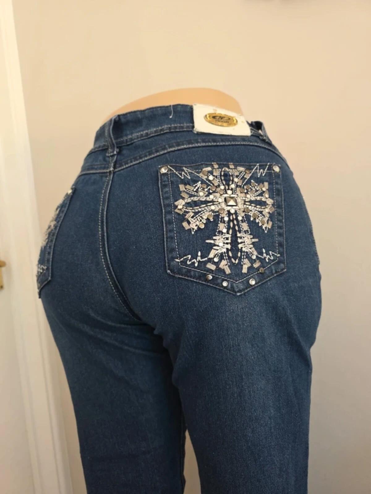 Pazzo Low Rise Straight Vintage Y2K Jeans UK Size 14 Tall