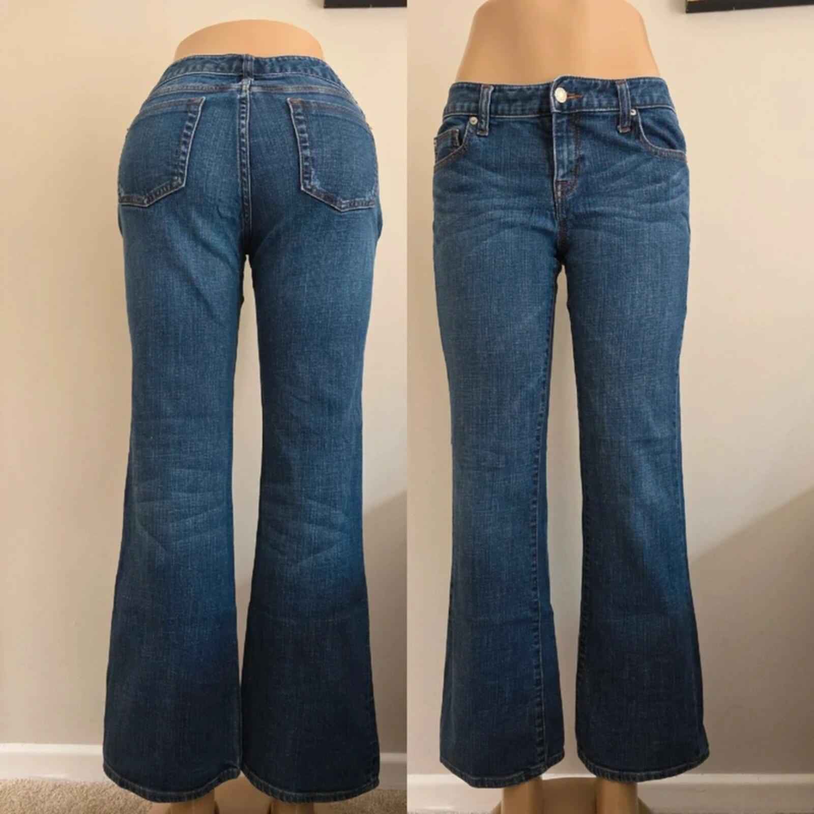 Vintage Y2K Banana Republic Low Rise Bootcut Jeans UK Size 8 Petite