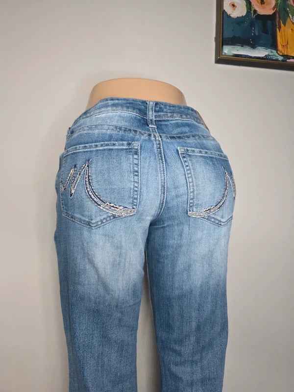 Maurices Low Rise Bootcut Vintage Y2K Jeans UK Size 8 Petite
