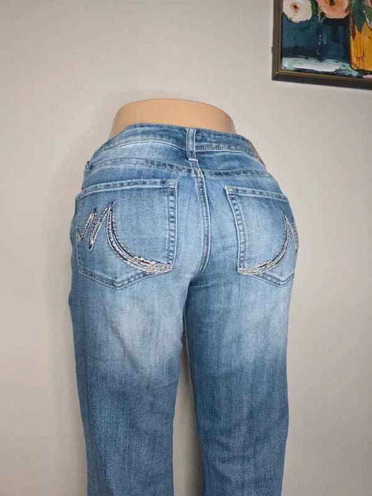 Maurices Low Rise Bootcut Vintage Y2K Jeans UK Size 8 Petite