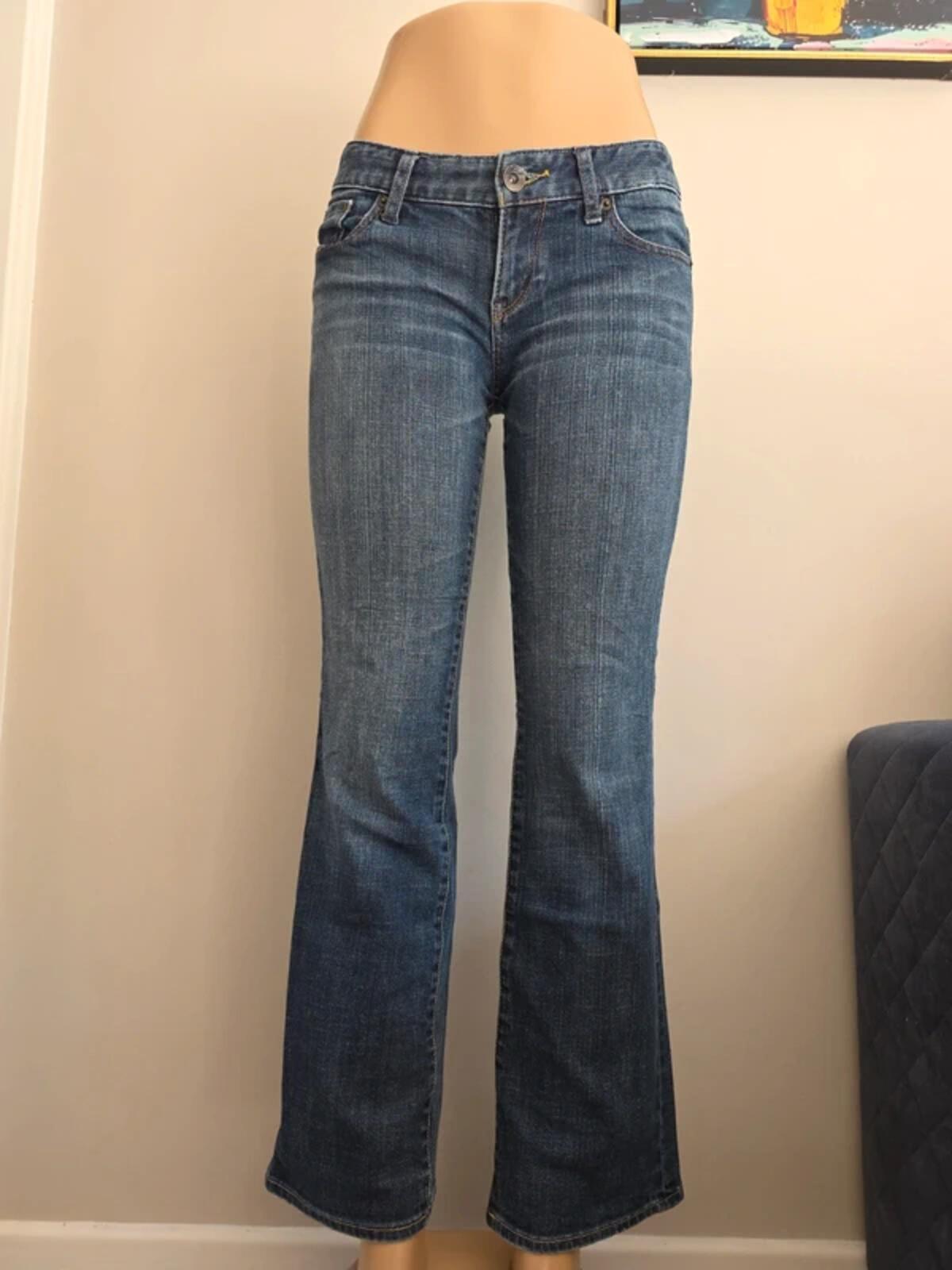 X2 Low Rise Ultra Bootcut Vintage Y2K Jeans UK Size 6 Petite