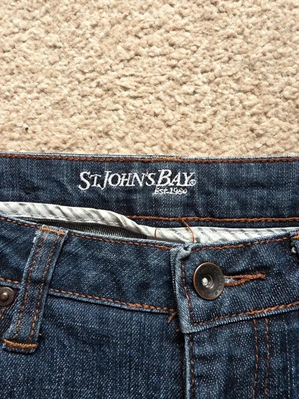 Vintage Y2K St. John’s Bay Mid Rise Straight Jeans UK Size 12 Petite